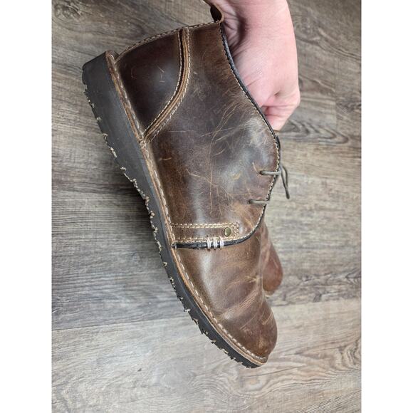 Crevo Longport Brown Leather Chukka Boots Shoes Size 8.5 Memory Foam - Picture 5 of 8